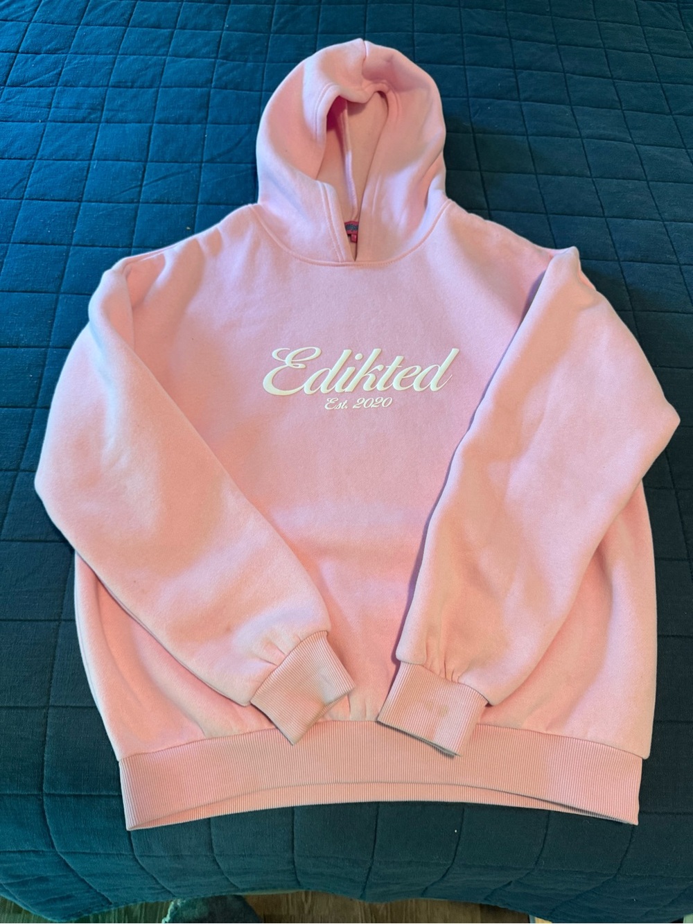Edikted Kids Light Pink Hoodie and number hoodie